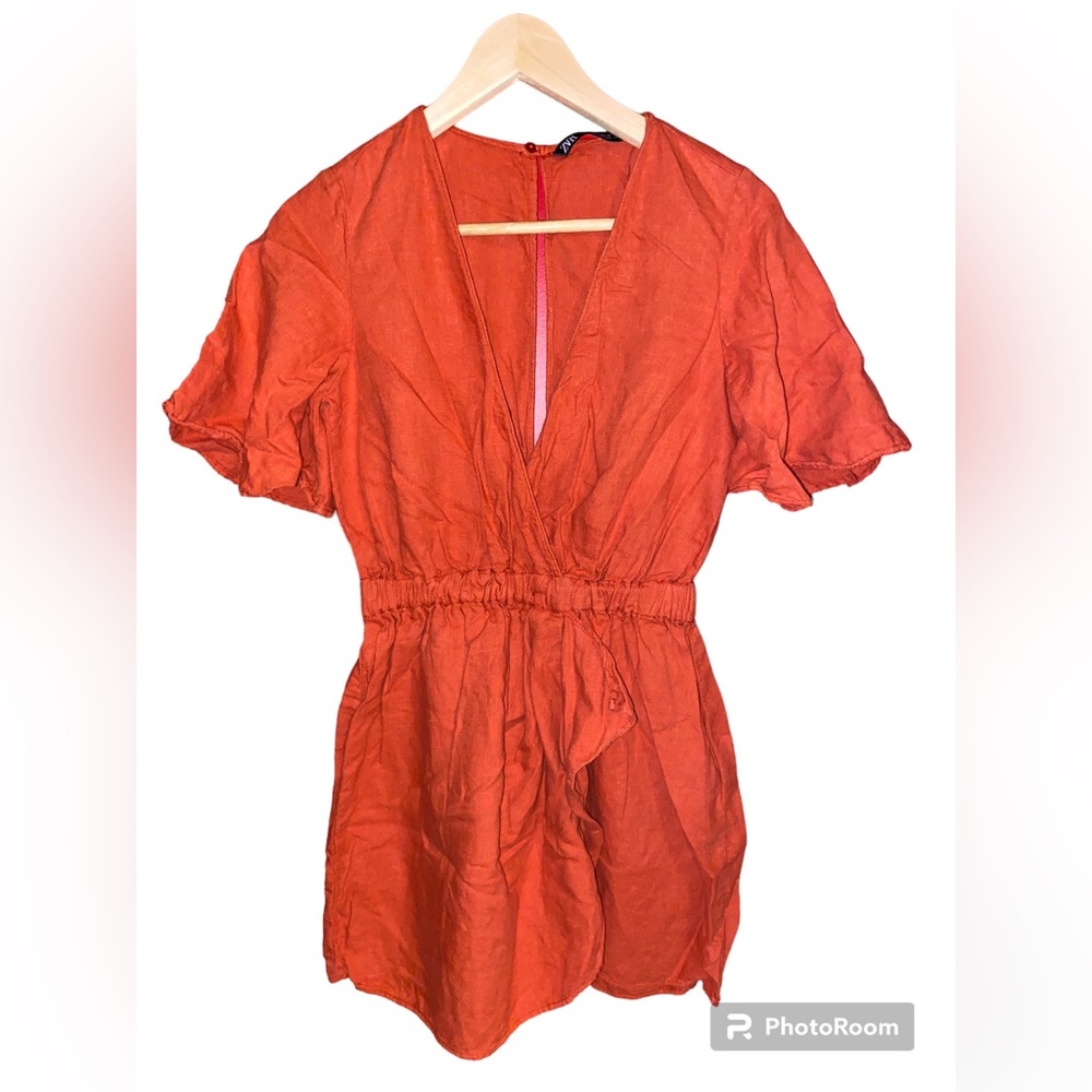 Zara orange romper